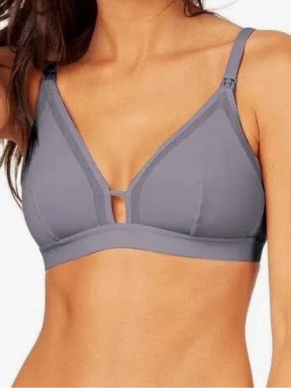 Lively Wireless Nursing Full-Coverage Bra in Charcoal